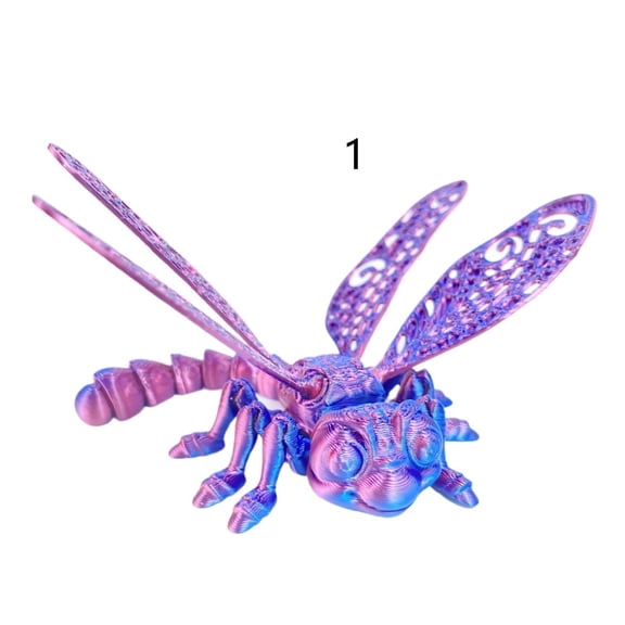 1pc 3D Dragonflies With Movable Joints, Multicolor Relaxing Decor For Home & Office Notify Customer Service Of Color/product Number; Else, Color Assigned Randomly.