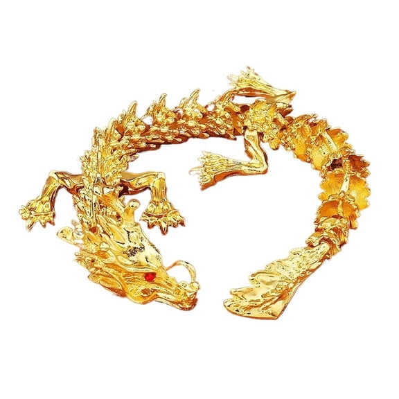 1pc 3D Metal Dragon Figurines Multi-joint Movable Home Desk Decoration Antique Dragon Handheld Craftsman Chinese Style Crafts Gift