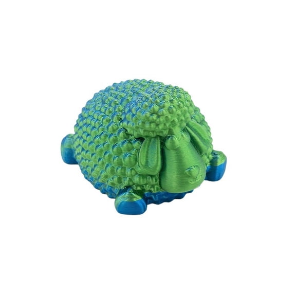 1pc 3D Print Small Sheep Figure Blue Green 5cm Animal Ornament Wild Animal Figurine