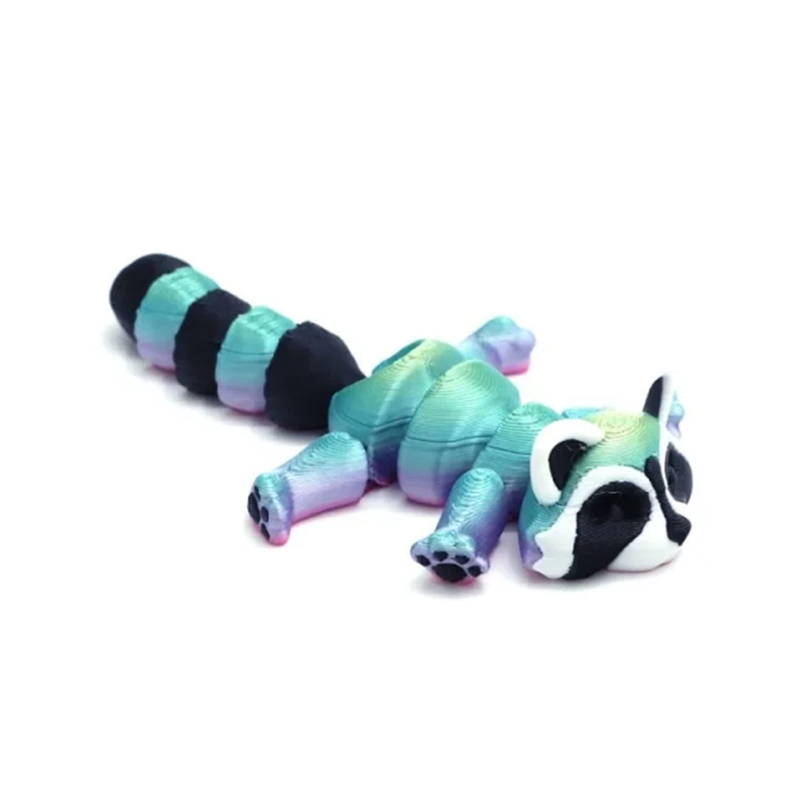 1pc 3D Printed Articulated Raccoon Fidget With Trash Can - Multi-Jointed Movable Decor, Desktop Home Model Ornament