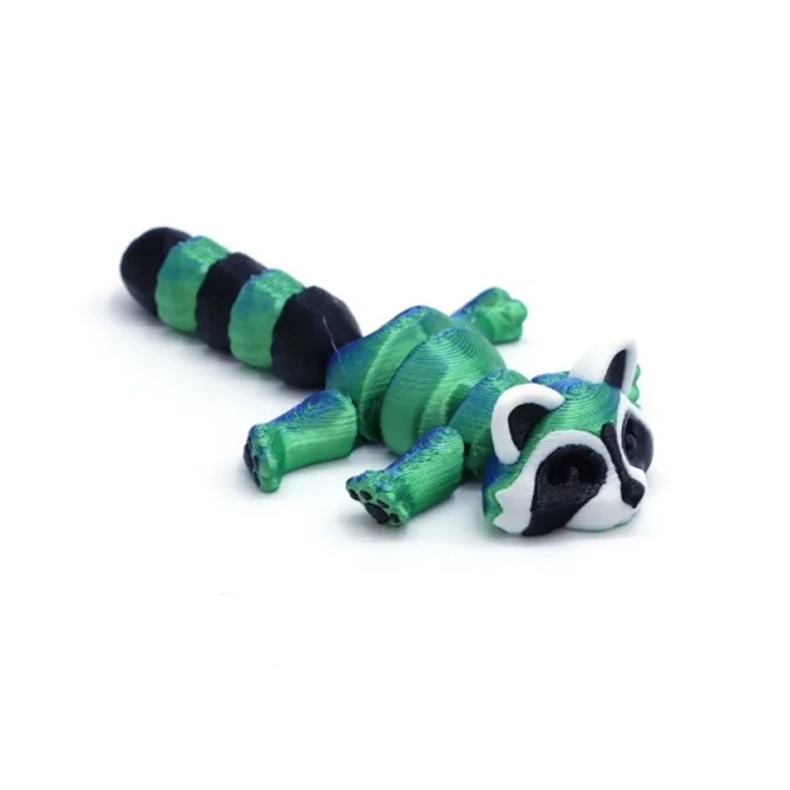 1pc 3D Printed Articulated Raccoon Fidget With Trash Can - Multi-Jointed Movable Decor, Desktop Home Model Ornament