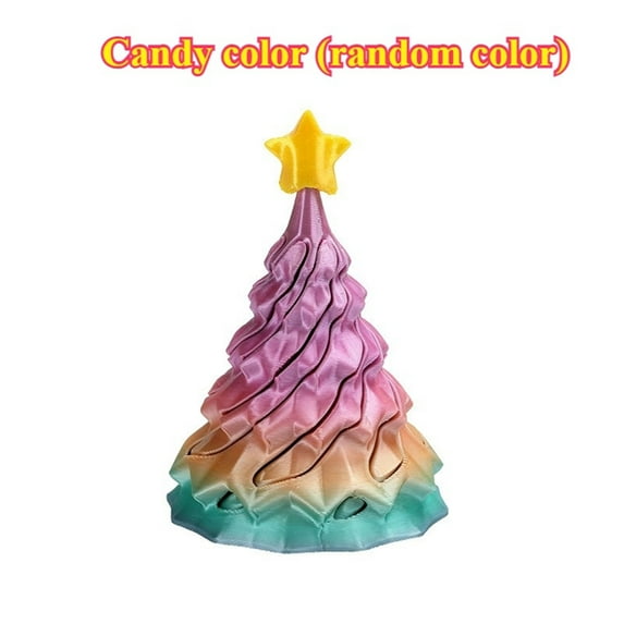 1pc 3D Printed Christmas Tree Decompression Spinning Three-dimensional Structure Stress Relief New Year Christmas Gift