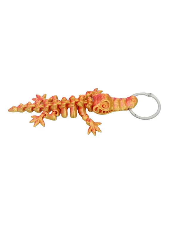 1pc 3D Printed Crocodile Keychain Desktop Ornament 3d Printed Animals Home Office Craft Printed Figures Christmas Gifts