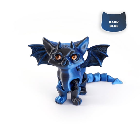 1pc 3D Printed Cross-border Explosive Angel Devil Cat Movable Joint Cute Pet Desktop Cute Stress-relieving Decorative Item