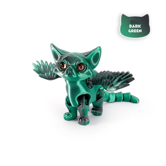 1pc 3D Printed Cross-border Explosive Angel Devil Cat Movable Joint Cute Pet Desktop Cute Stress-relieving Decorative Item