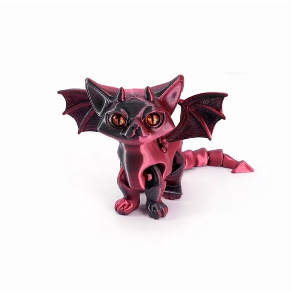 1pc 3D Printed Demon Angel Cats Ornament Movable Articulated Multi-jointed Cat Figurines Cat Lovers Collector Home Decor Miniatures
