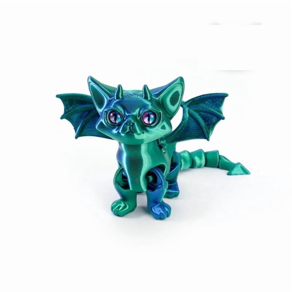 1pc 3D Printed Demon Angel Cats Ornament Movable Articulated Multi-jointed Cat Figurines Cat Lovers Collector Home Decor Miniatures