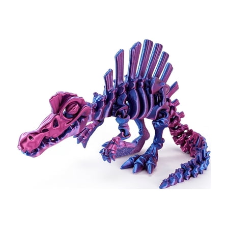 1pc 3D Printed Dinosaur Movable Echinosaurus Figurine Dragons Bone Model Desktop Craft Ornament Creative Novelty