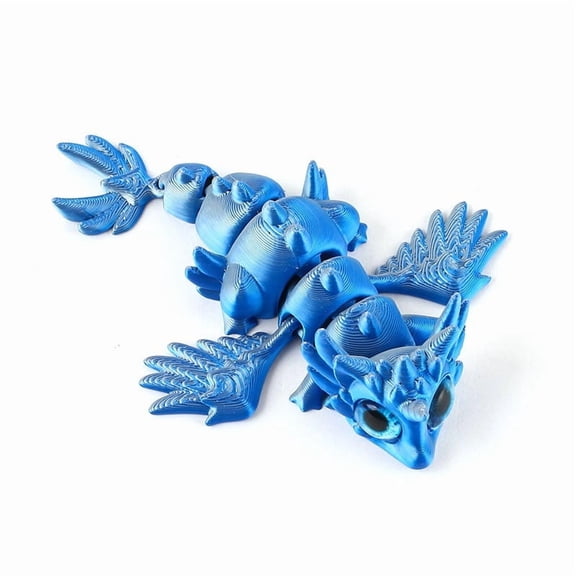 1pc 3D Printed Dragon With Flying Wings And Joint Movable Model Figurine For Gift Creative Figurine