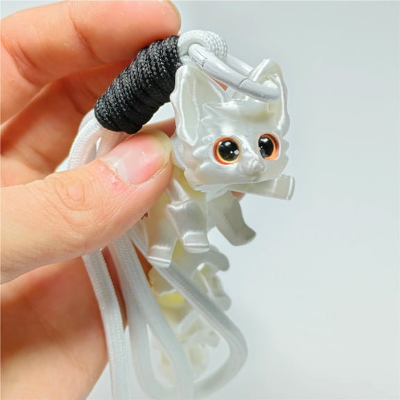 1pc 3D Printed Fox Pendant Colorful Realistic Animals Toy Joints Can Move Freely Fox Model Offices Desktop Decorations Figurines