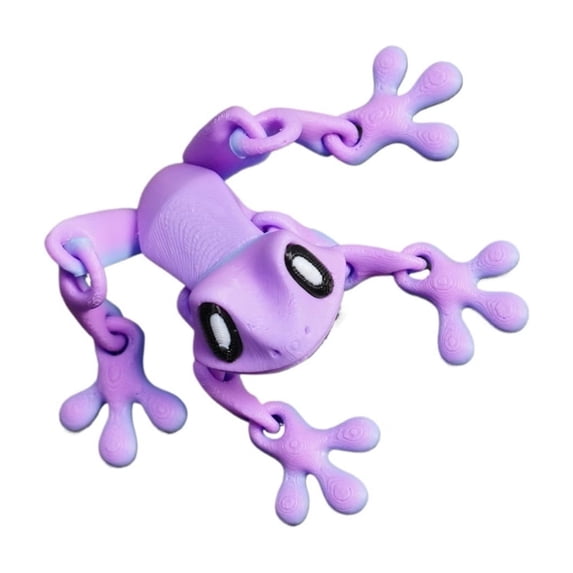 1pc 3D Printed Frog Ornament Joints Movable Magnetic Model Creative Simulation Animal Figurine Desktop Frogs Handicraft Decoration
