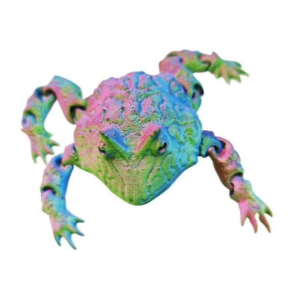 1pc 3D Printed Frog Toy Handicrafts, Decorative Gifts Creative Figurines Animal Joint Movement Models Decorative &Decorative Gift