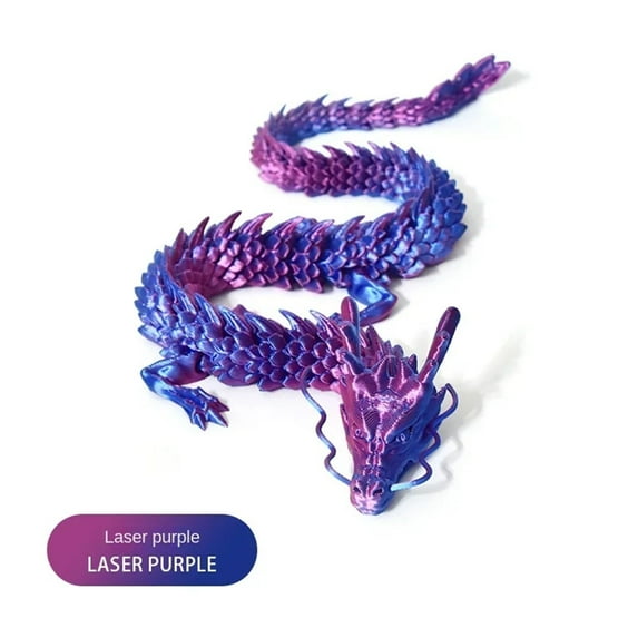 1pc 3D Printed Gem Dragon Crystal Fidget Rotatable Articulated Dragon Ideal Gift ADHD For Birthdays