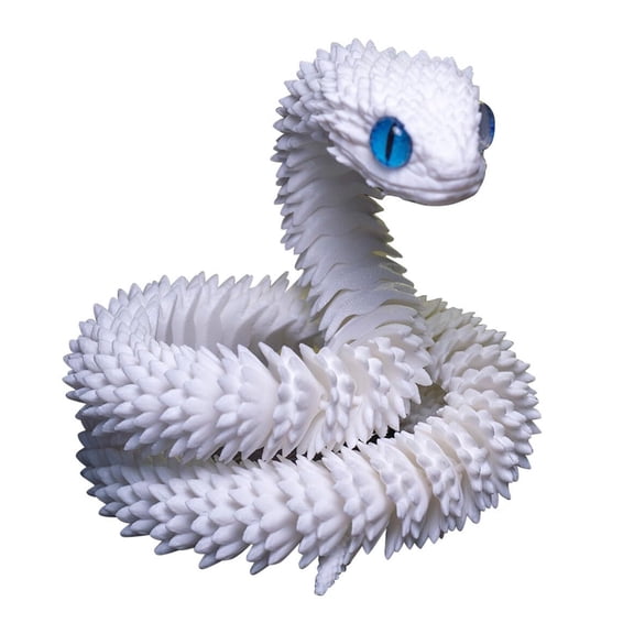 1pc 3D Printed Giant Viper With Movable Joints, 3D Printed Articulated Snake Flexible Giant Viper 3D Printed Animal Fidget Art Piece Home Decor Christmas Birthday Gift