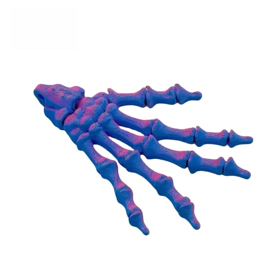 1pc 3D Printed Halloween Skeleton Hands Multi-joint Movable Skull Hands Prank Ghost Claws Halloween Decoration For Home Finger Model
