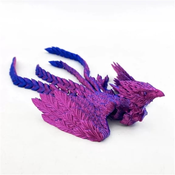 1pc 3D Printed Long Tail Phoenix Simulation Animal Model: Joint Movable Design As Home Ornament & Engaging