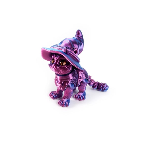 1pc 3D Printed Magic Cat Animals Realistic Hairless Figurine Articulated Cat Fidget Cat Lover Collector Home Decoration