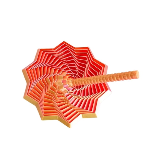 1pc 3D Printed Star Ornaments With Handle, Fingertip Rotating Polygon Ornament For Home Office Decoration