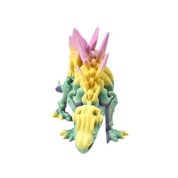 1pc 3D Printed Sword Dragon Dinosaur Movable Joint Fidget Rotatable Articulated Desktop Ornament Adults Craft Birth Gift