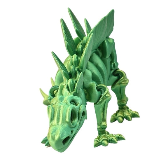1pc 3D Printed Sword Dragon Dinosaur Movable Joint Fidget Rotatable Articulated Desktop Ornament Adults Craft Birth Gift