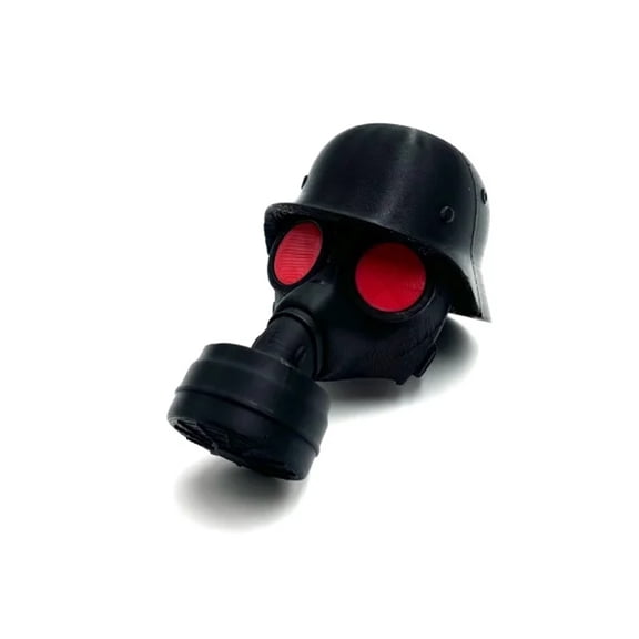 1pc 3D Printed Trailer Hitch Cover Steel Helmet Gas Mask Universal Dust Plug Protector For Trailer Coupling Anti-Rust Car Accessory