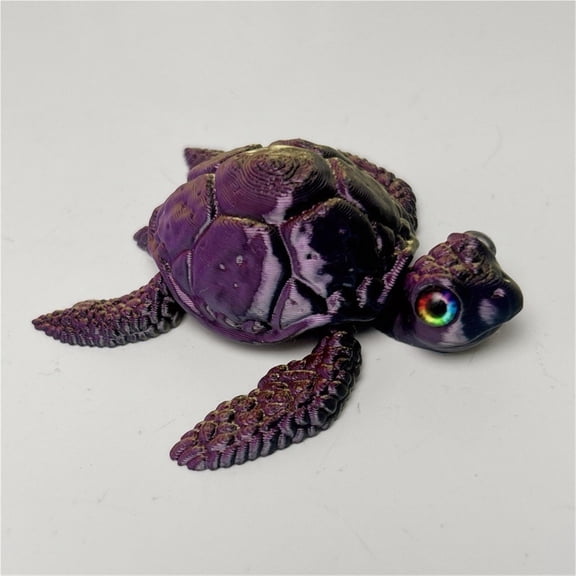 1pc 3D Printed Turtle Figurines Movable Joints Creative Collection Desktop Decoration Ornaments Holiday Gifts For Decoration Crafts 8cm