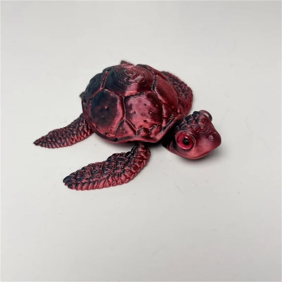 1pc 3D Printed Turtle Figurines Movable Joints Creative Collection Desktop Decoration Ornaments Holiday Gifts For Decoration Crafts 8cm