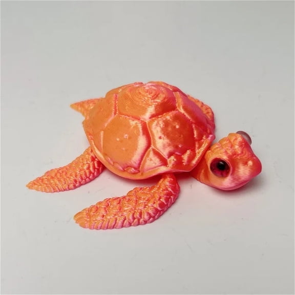 1pc 3D Printed Turtle Figurines Movable Joints Creative Collection Desktop Decoration Ornaments Holiday Gifts For Decoration Crafts 8cm