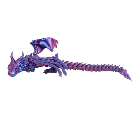 1pc 3D Printed Winged Dragon Figurine With Art Deco Resin Dragon Sculpture, Tabletop Animal Theme Decor
