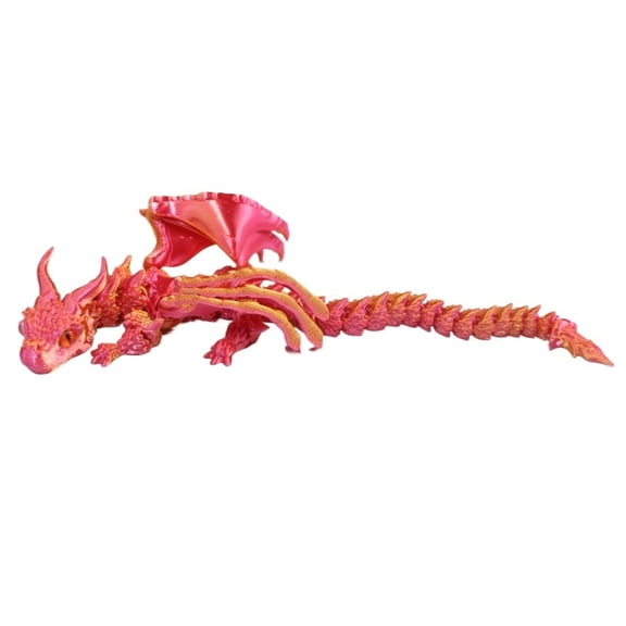 1pc 3D Printed Winged Dragon Figurine With Art Deco Resin Dragon Sculpture, Tabletop Animal Theme Decor
