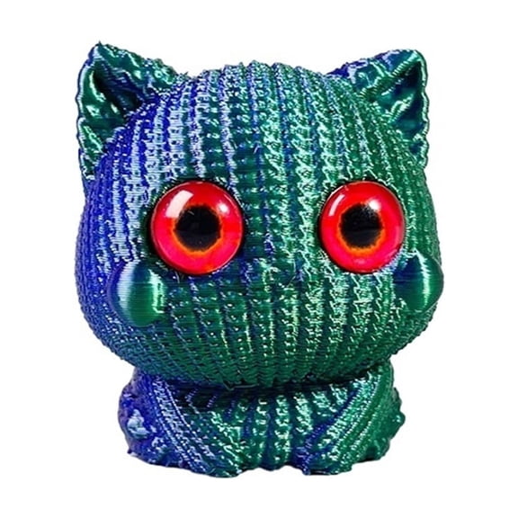 1pc 3D Printing Kitten Cute Big Eyes Cat Doll Decoration Figurines Accessories Mini Desktop PLA Micro Landscape Small Ornaments