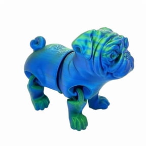 1pc 3D Printing Novelty Creative Pitbull Model Desktop Decorative Ornament Colourful Animal Crafts Birthday Gift