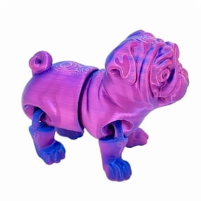 1pc 3D Printing Novelty Creative Pitbull Model Desktop Decorative Ornament Colourful Animal Crafts Birthday Gift
