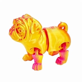 1pc 3D Printing Novelty Creative Pitbull Model Desktop Decorative Ornament Colourful Animal Crafts Birthday Gift