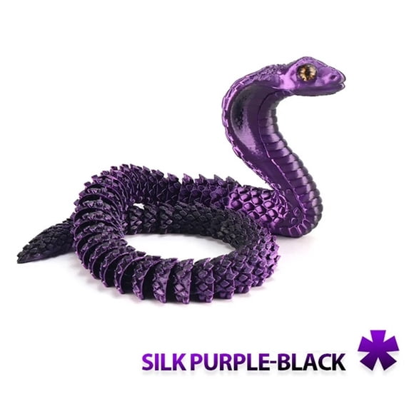 1pc 3D Printing Simulation Cobra Figures Multi-joint Movable Eyes For Home Accessories Gift Living Room Decoration Notify customer service of color/product number; else, color assigned randomly.
