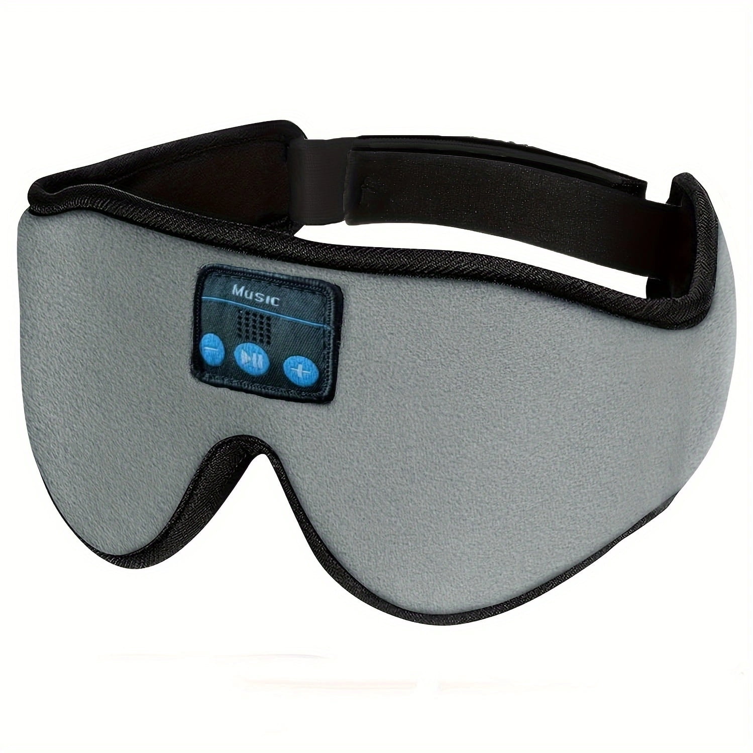 1pc 3D Wireless Sleep Mask with 5.2 BT Earphones, best sleeping mask, tpye-c charging cable inside, Wireless Music Eye Mask for men&women