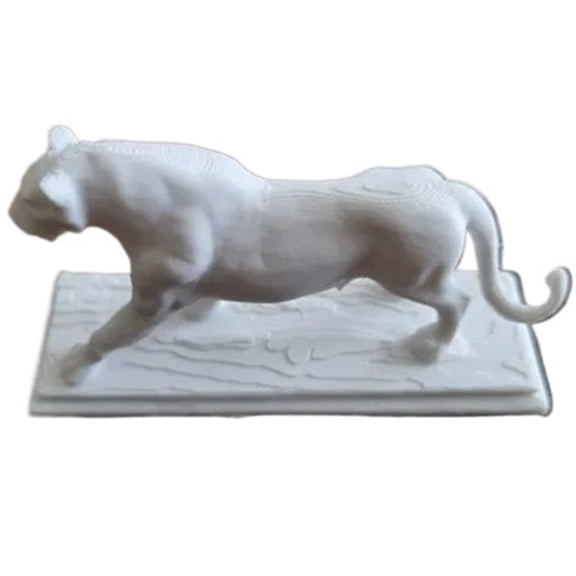 1pc 3D printed tiger sculpture with base