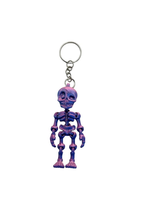 1pc 3d Printed Skeleton Keychain Ornament Desktop Ornament 3d Animals Home Office Craft Printed Figures Christmas Gifts