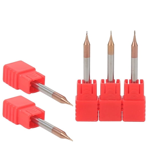 1pc/3pcs/5pcs HRC60 0.2-0.9mm 2 Flute Micro Flat End Mill 4mm Shank Tungsten Carbide CNC Router Bit Mini Milling Cutter