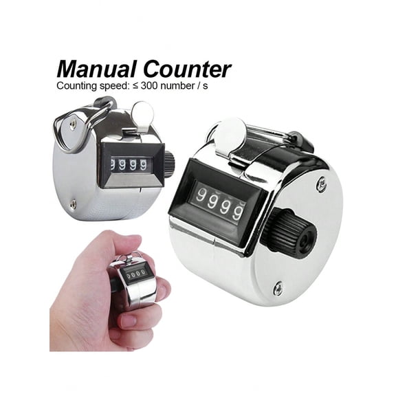 1pc 4 Digit Plastic Colored Counter Metal Counter Manual Tally Counter Hand Held Clicker