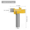 1pc 4 Edge T Type Slotting Cutter Woodworking Tool Router Bits