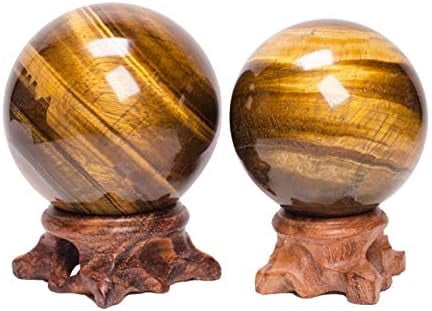 1pc 40mm ~ 50mm Natural Tiger Eye Crystal Quartz Gemstone Sphere Ball