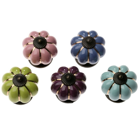 1pc 40mm Pumpkin Ceramic Door Knobs Cabinet Knobs and Handles for Furniture Drawer Cupboard Kitchen Pull Handle Home Decor