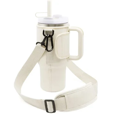 1pc 40oz Water Bottle Carrier Bag Compatible with Stanley Tumbler with Handle Water Bottle Holder with Adjustable Shoulder Strap