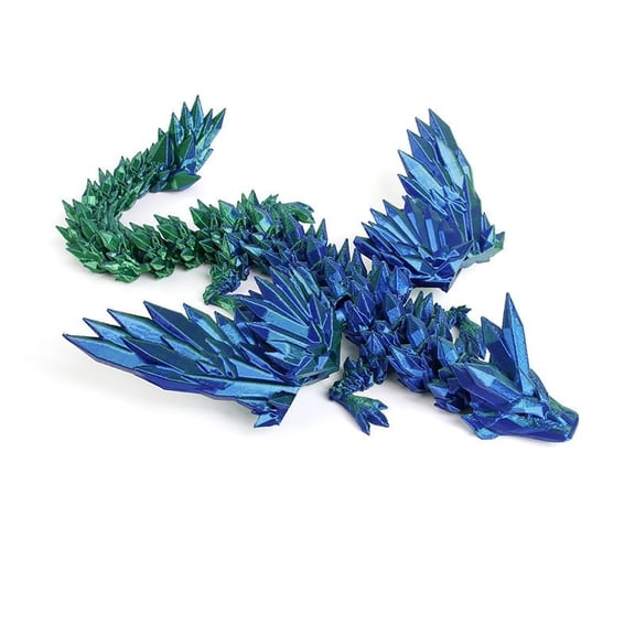 1pc 45CM 3D-printed Dragon Crystal Pterosaur Joint Movable Winged Dragon Figure-piece