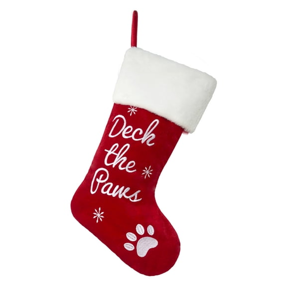 1pc/4pcs, 19-inch Large Dog Stockings Christmas, Dog Paw and Snowflake Pattern Stocking for Christmas Decorations, Pet Christmas Stocking Christmas Hanging Ornaments Decorations for Holiday Festive