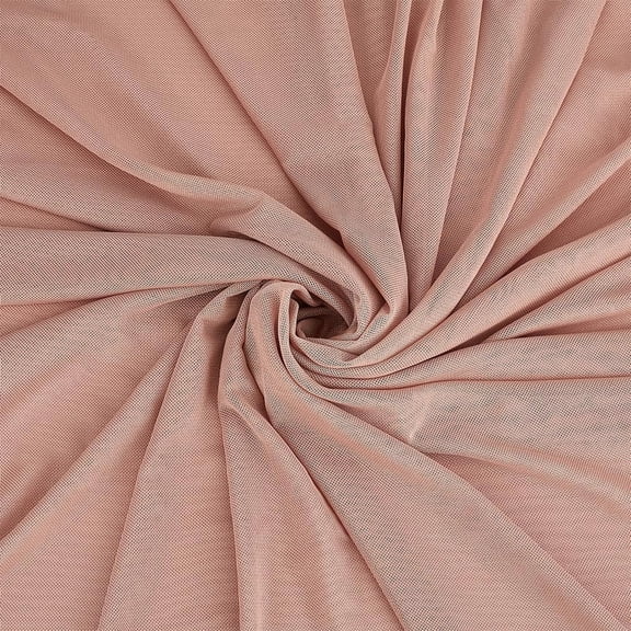 1pc 5.47 Yards 4-Way Stretch Mesh Fabric 65Inch Wide Polyester Spandex Power Mesh Lightweight Sheer Mesh for Sewing Garments Wedding Dresses Crafts (Rosy Brown) Brown DIY