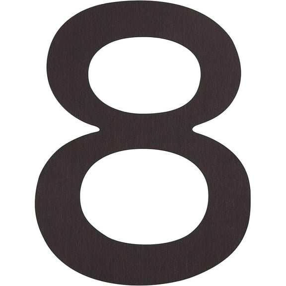 1pc 5.9inch Number-8 Modern House Street Address Number Solid Stainless Steel Easy to Install Electrophoresis Black Finished Metal House Address Number DIY