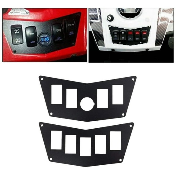 1pc 5 Gang Rocker Switch Housing Frame for Polaris RZR Full Size 2008-2014 Dashboard Panel Installing Aluminum