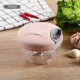 thumbnail image 1 of 1pc 500/900ML Manual Meat Mincer Garlic Chopper Rotate Garlic Press Crusher Vegetable Onion Cutter Kitchen Cooking Accessories (Pink 500ml), 1 of 7